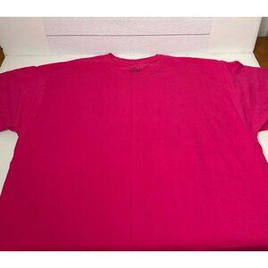 Fruit Of The Loom Short Sleeve Crewneck Solid Pink Crafting T-Shirt Womens XL